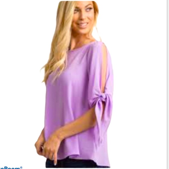 Dex Tops - Dex open sleeve  purple blouse XL